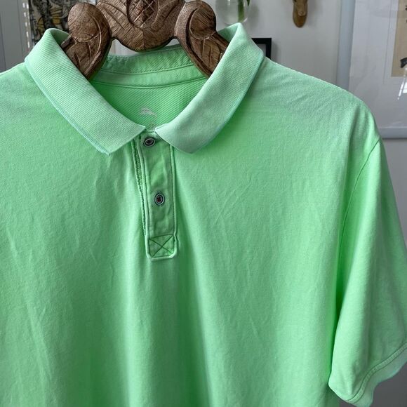Tommy Bahama Relax Neon Lime Green Golf Polo Shirt XL - Picture 2 of 8